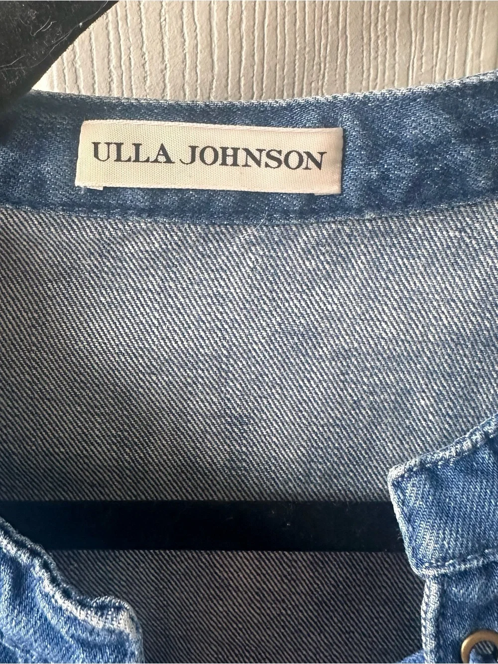 Ulla Johnson Deren Denim Peasant Mini Dress Size 4 - Picture 4 of 9